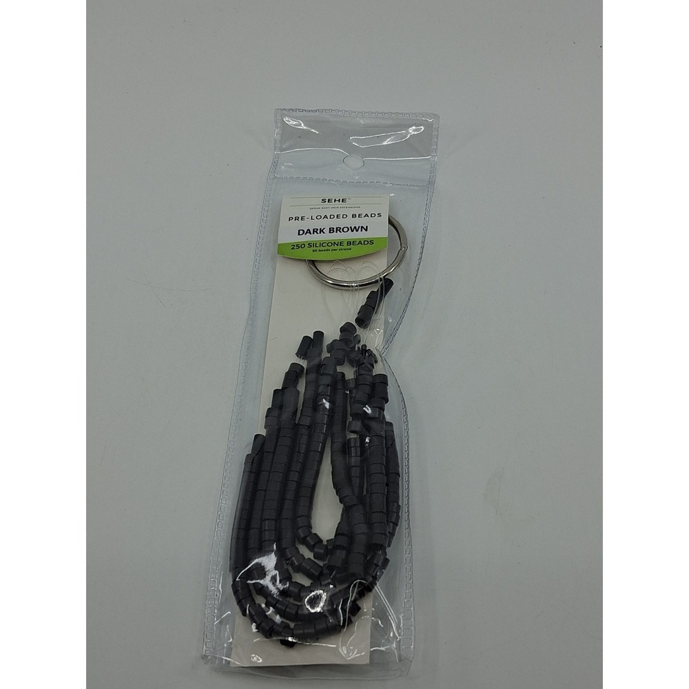 SEHE Speak Easy Hair Extensions Pre-Loaded Beads Dark Brown 250 Hair Beads